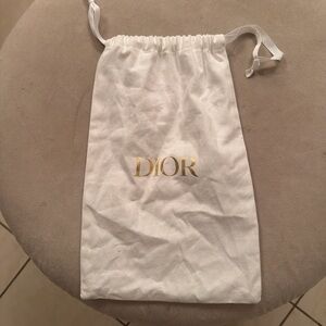 Dior White and Gold Dust bag